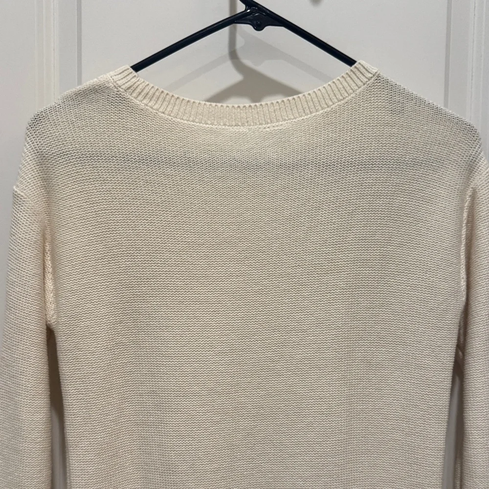 GAP Kids Ivory Cream Cable Knit Casual Long Sleeve Sweater Dress Youth XL